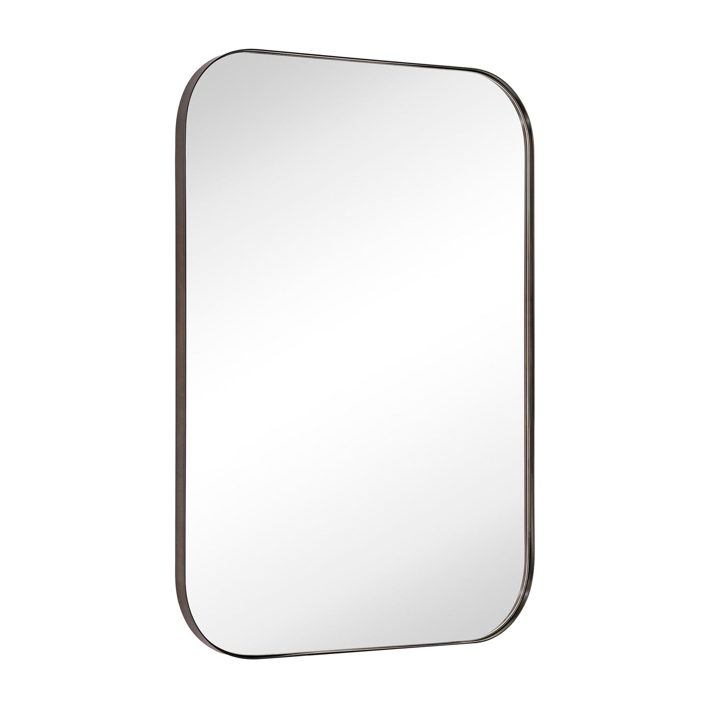 TEHOME Mid-Century Modern Chic Metall Abgerundete Wandspiegel