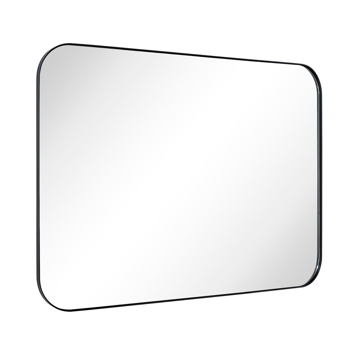 TEHOME Mid-Century Modern Chic Metall Abgerundete Wandspiegel