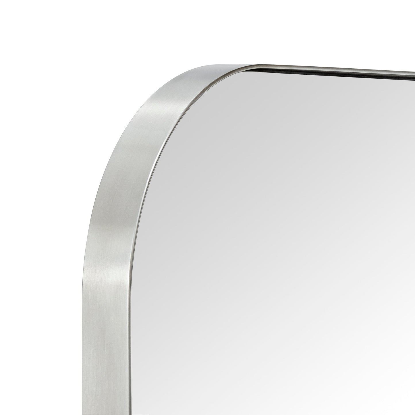 TEHOME Mid-Century Modern Chic Metall Abgerundete Wandspiegel
