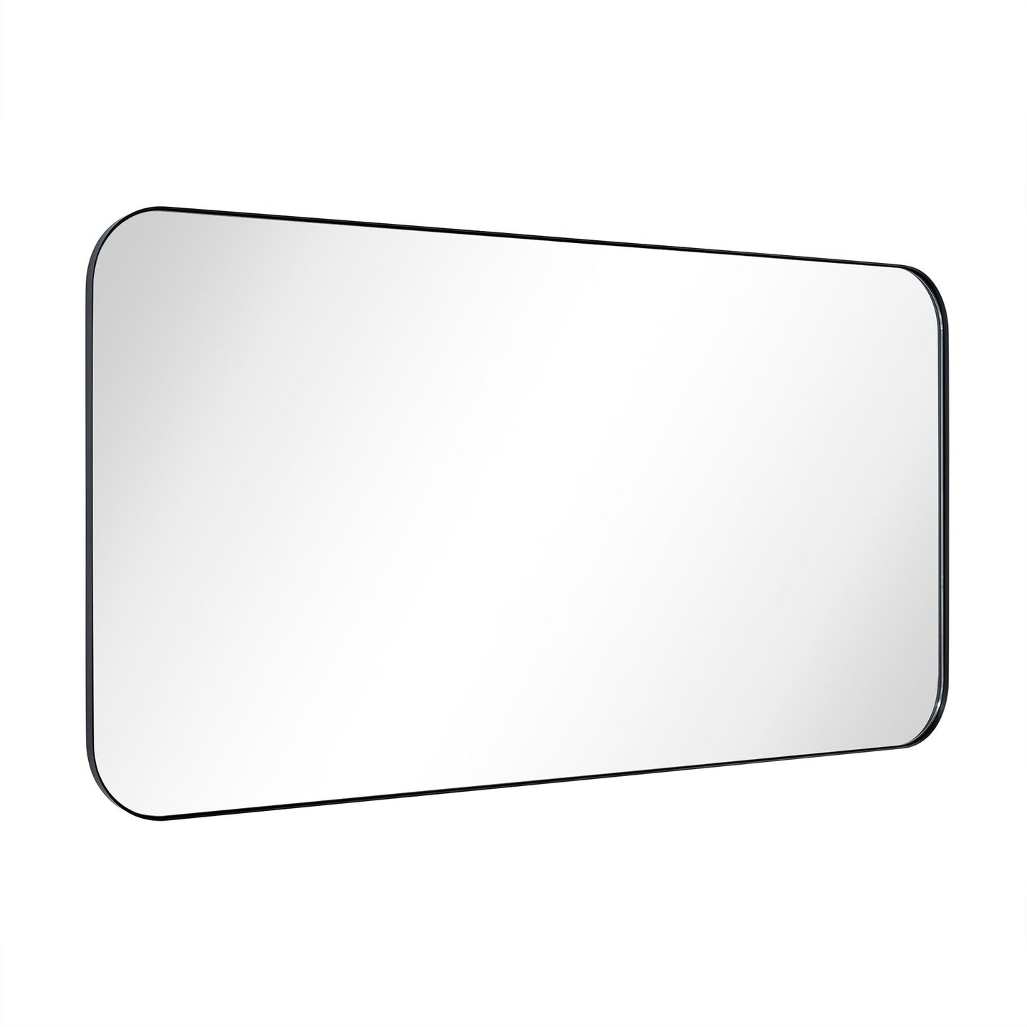 TEHOME Mid-Century Modern Chic Metall Abgerundete Wandspiegel