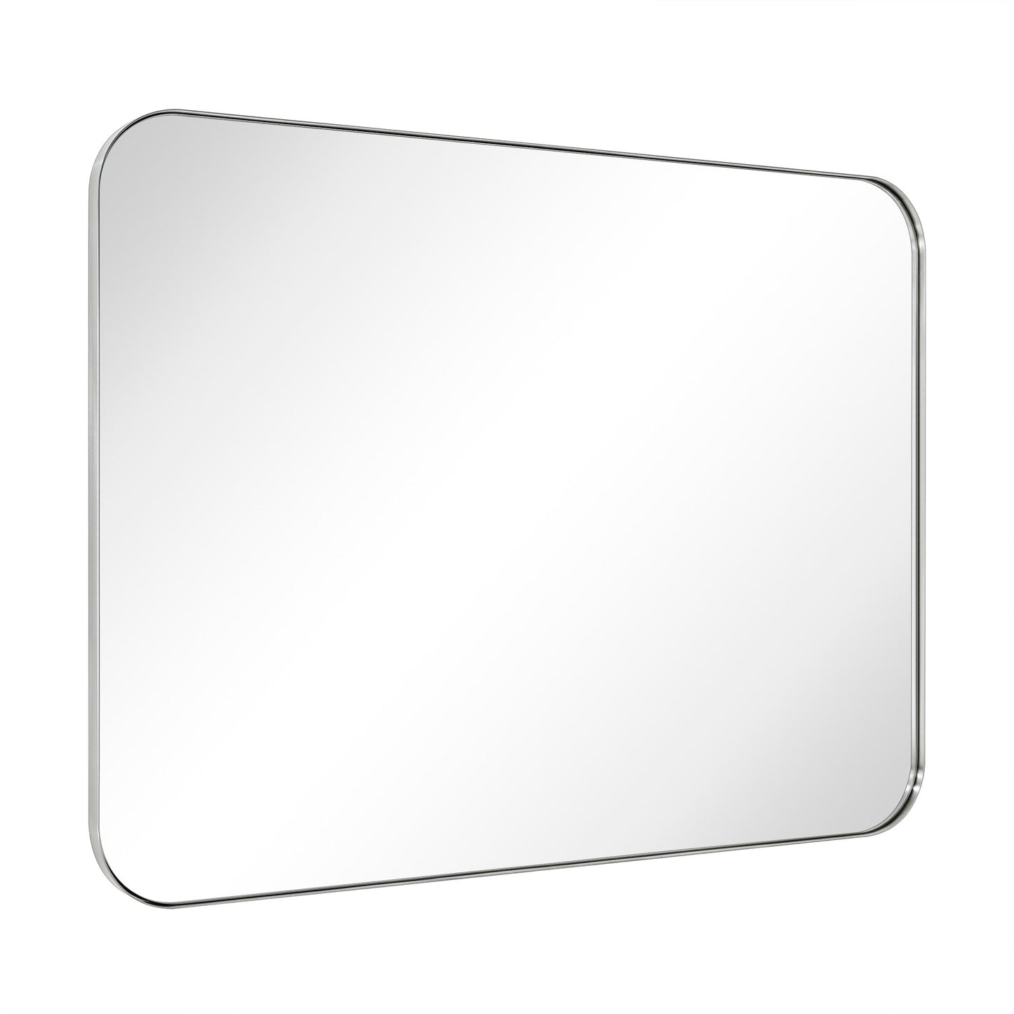 TEHOME Mid-Century Modern Chic Metall Abgerundete Wandspiegel