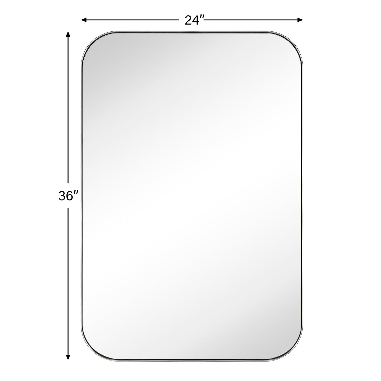 TEHOME Mid-Century Modern Chic Metall Abgerundete Wandspiegel