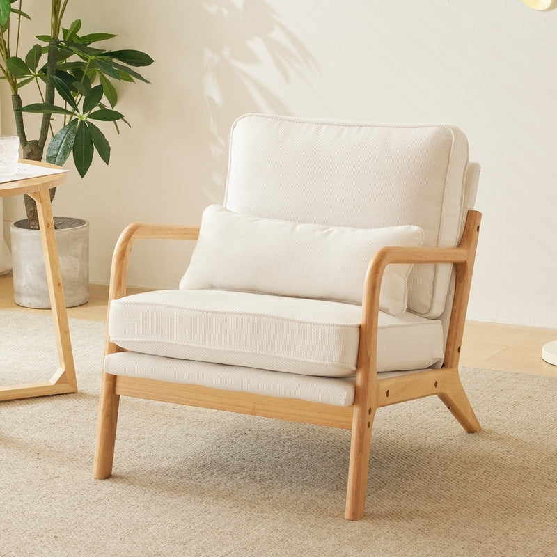 Gepolsterter Akzentstuhl im Mid-Century-Modern-Stil