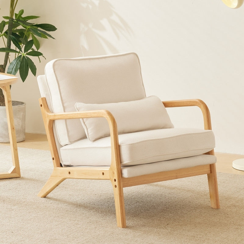 Gepolsterter Akzentstuhl im Mid-Century-Modern-Stil