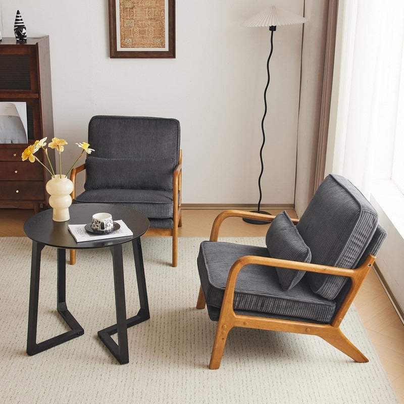 Gepolsterter Akzentstuhl im Mid-Century-Modern-Stil