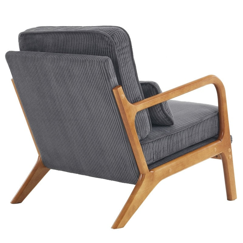Gepolsterter Akzentstuhl im Mid-Century-Modern-Stil
