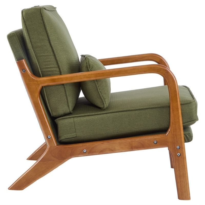 Gepolsterter Akzentstuhl im Mid-Century-Modern-Stil