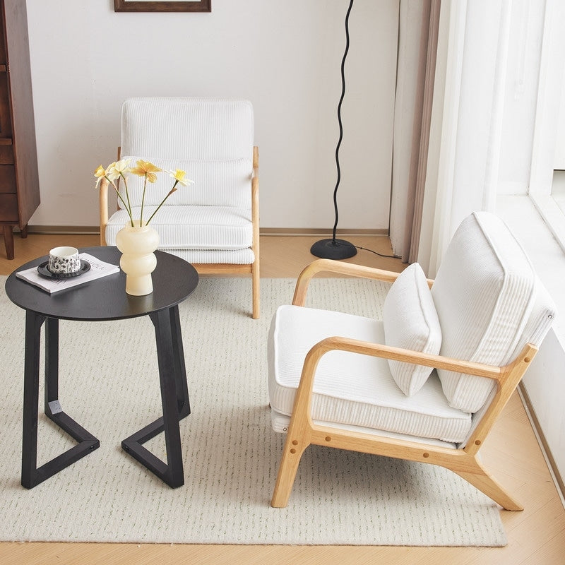 Gepolsterter Akzentstuhl im Mid-Century-Modern-Stil