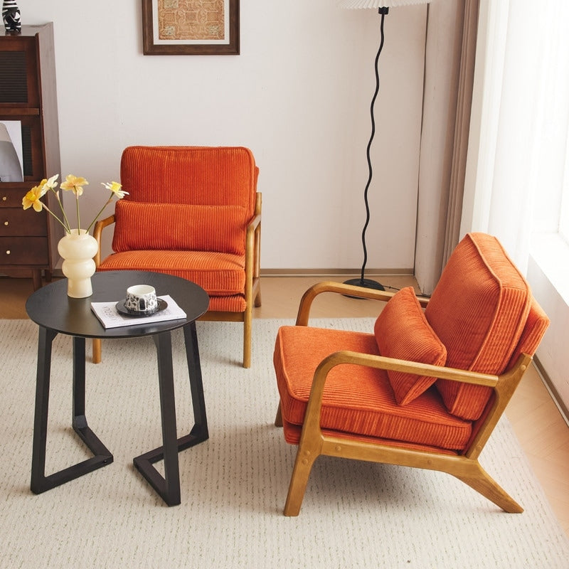 Gepolsterter Akzentstuhl im Mid-Century-Modern-Stil