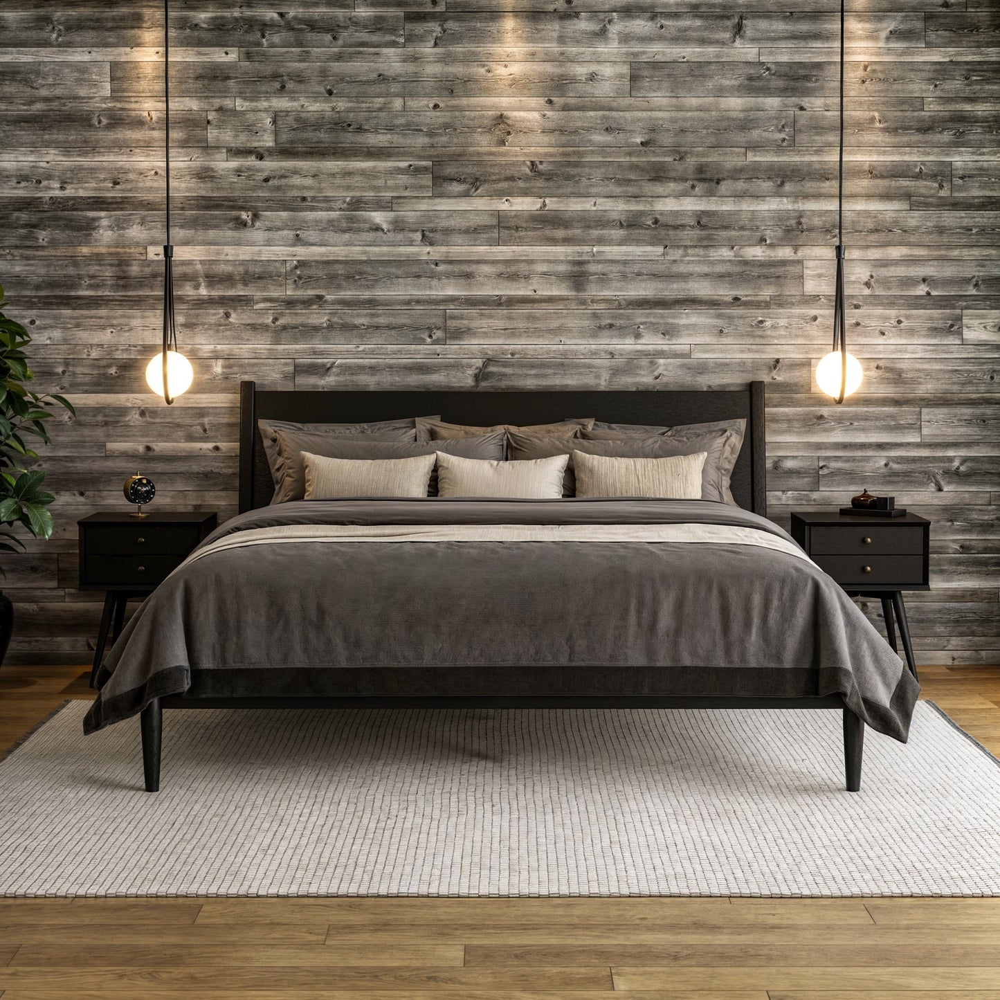 Mid-Century Paneelbett