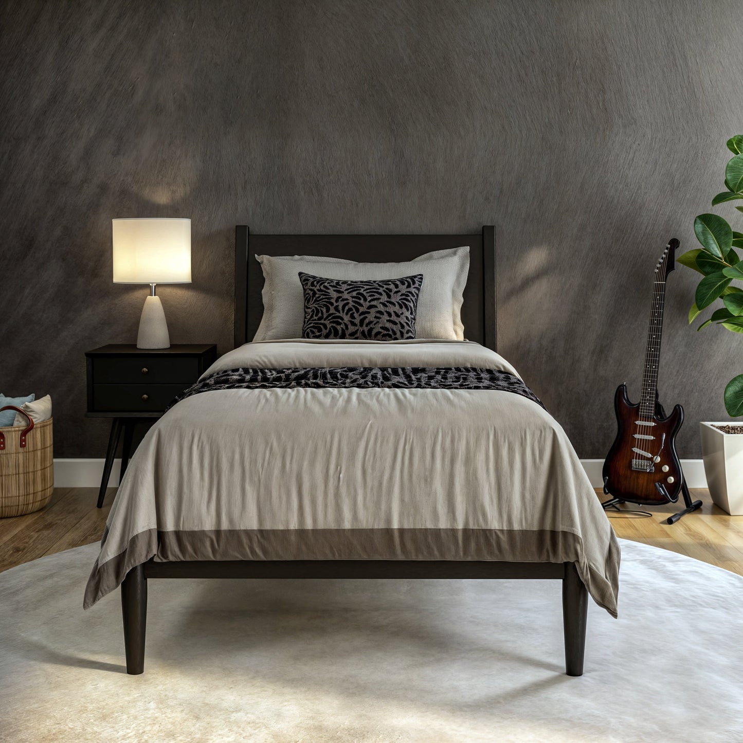 Mid-Century Paneelbett
