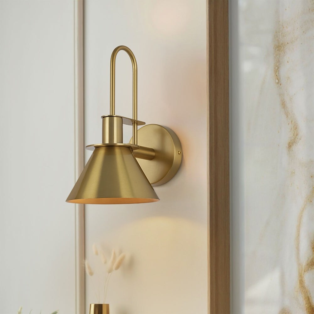 Mid-Century Modern 1-flammige Kegel-Wandleuchte - 7 Zoll Schlafzimmerleuchte