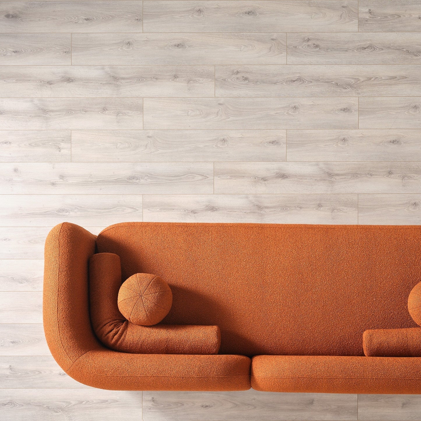 Milet Luxury Modern Boucle Fabric Curved Arm Sofa