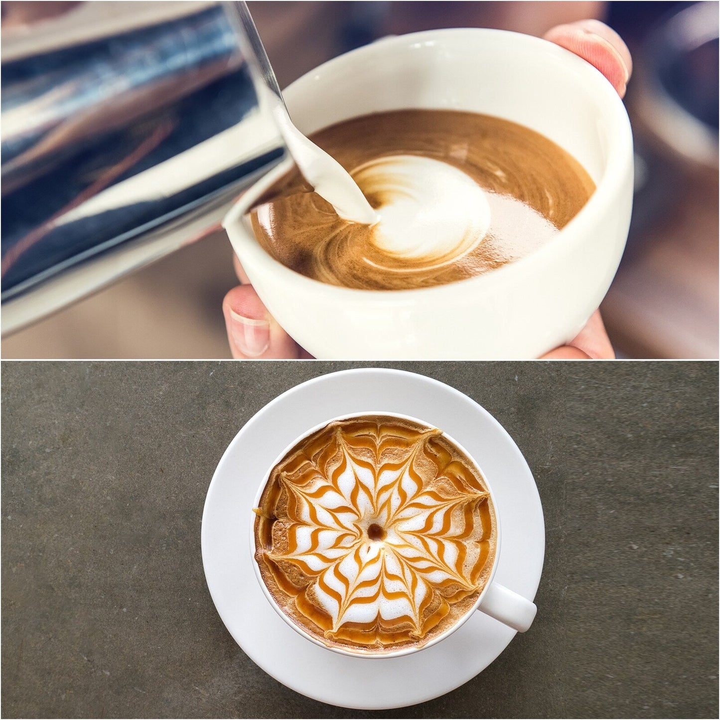 Milchaufschäumkrug, 12 oz/350 ml mit Griff für das Home Cafe