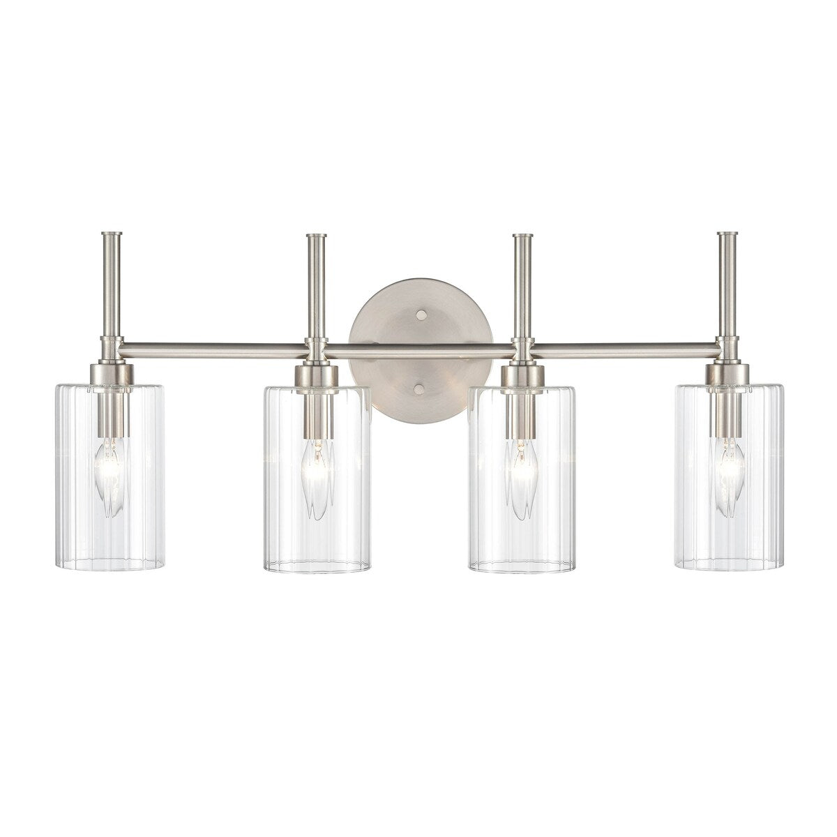 Millennium Lighting Chastine Badezimmer-Waschtischleuchte mit klaren, abgeschrägten Glasschirmen