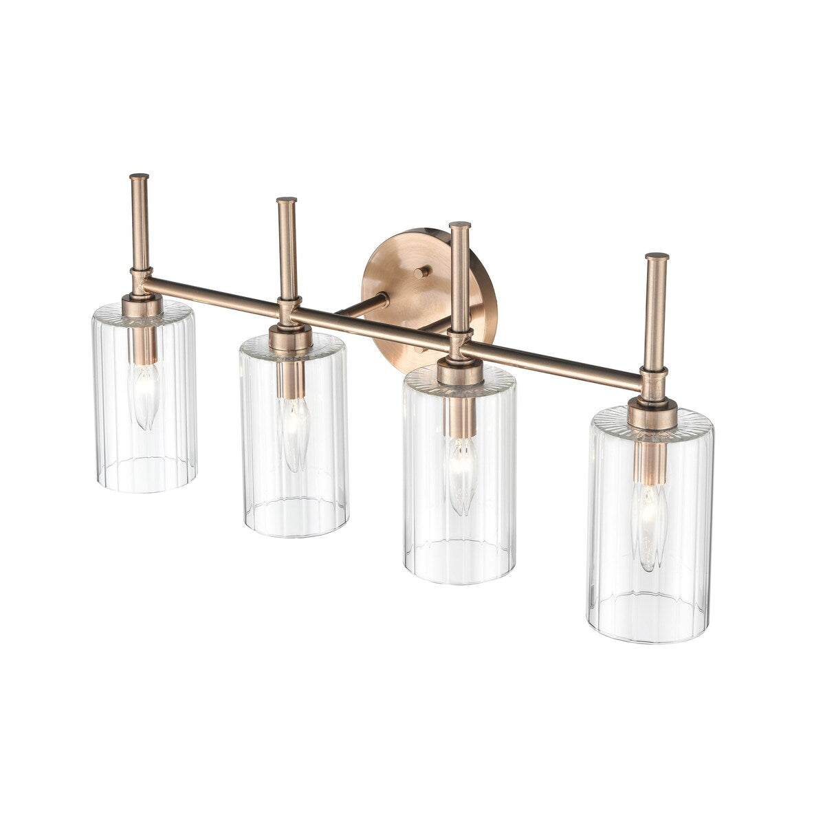 Millennium Lighting Chastine Badezimmer-Waschtischleuchte mit klaren, abgeschrägten Glasschirmen
