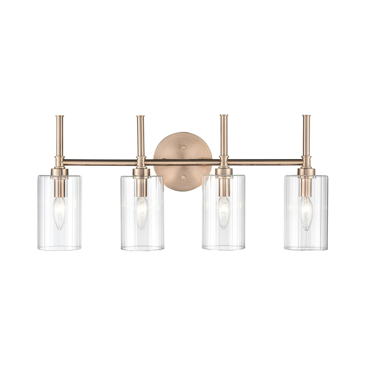 Millennium Lighting Chastine Badezimmer-Waschtischleuchte mit klaren, abgeschrägten Glasschirmen