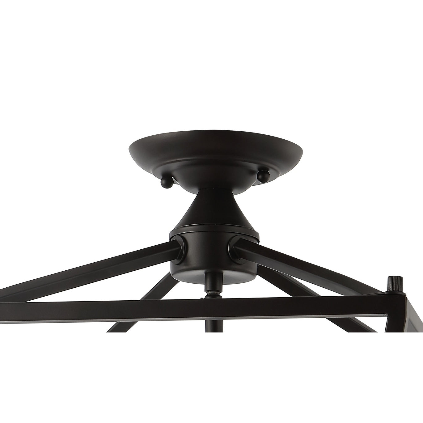 Milton Mini-Laterne, 4-flammig, Eisen, modernes Bauernhaus, LED-Deckenleuchte, von JONATHAN Y