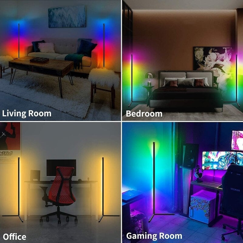 Minimalism RGB Eck-Stehleuchte - 2er-Set