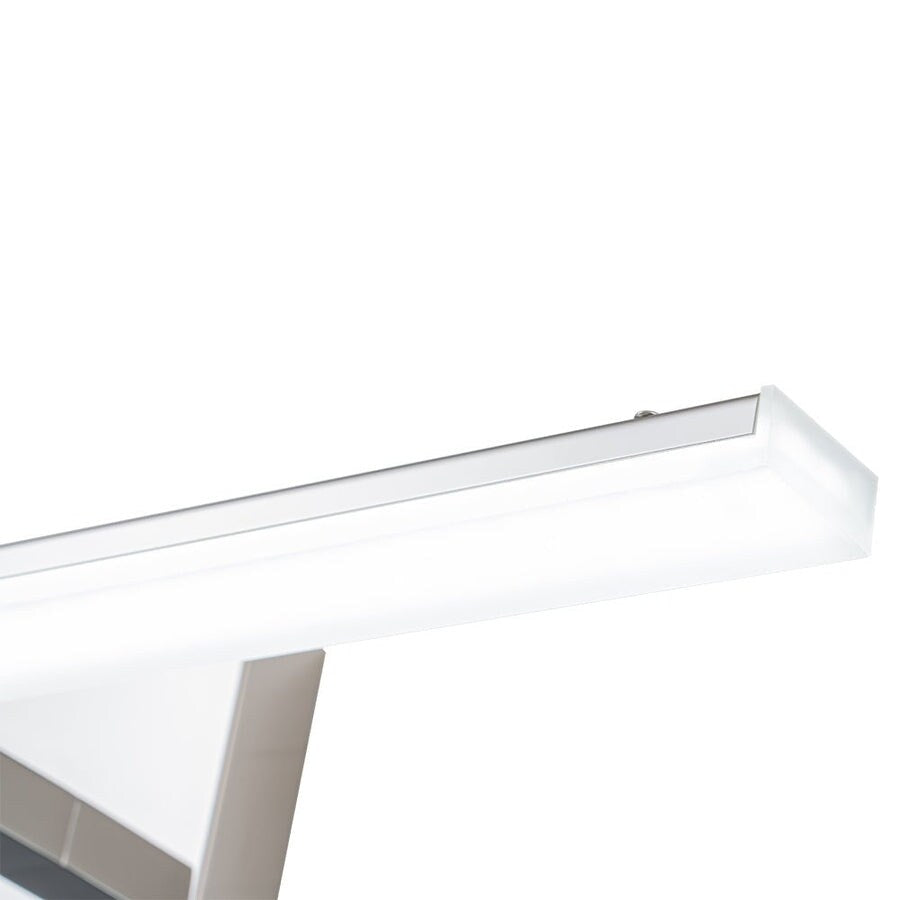 Minimalistische, dimmbare lineare LED-Waschtischleuchte aus Chrom