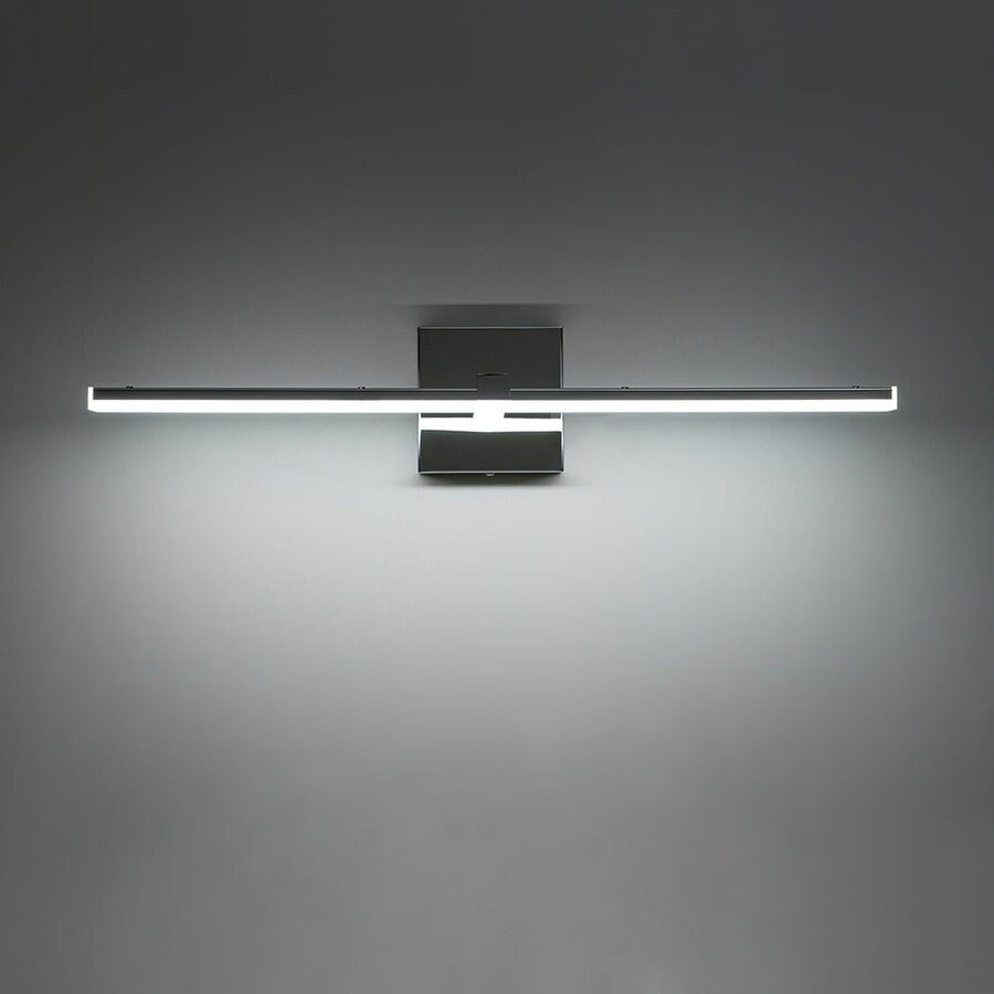 Minimalistische, dimmbare lineare LED-Waschtischleuchte aus Chrom