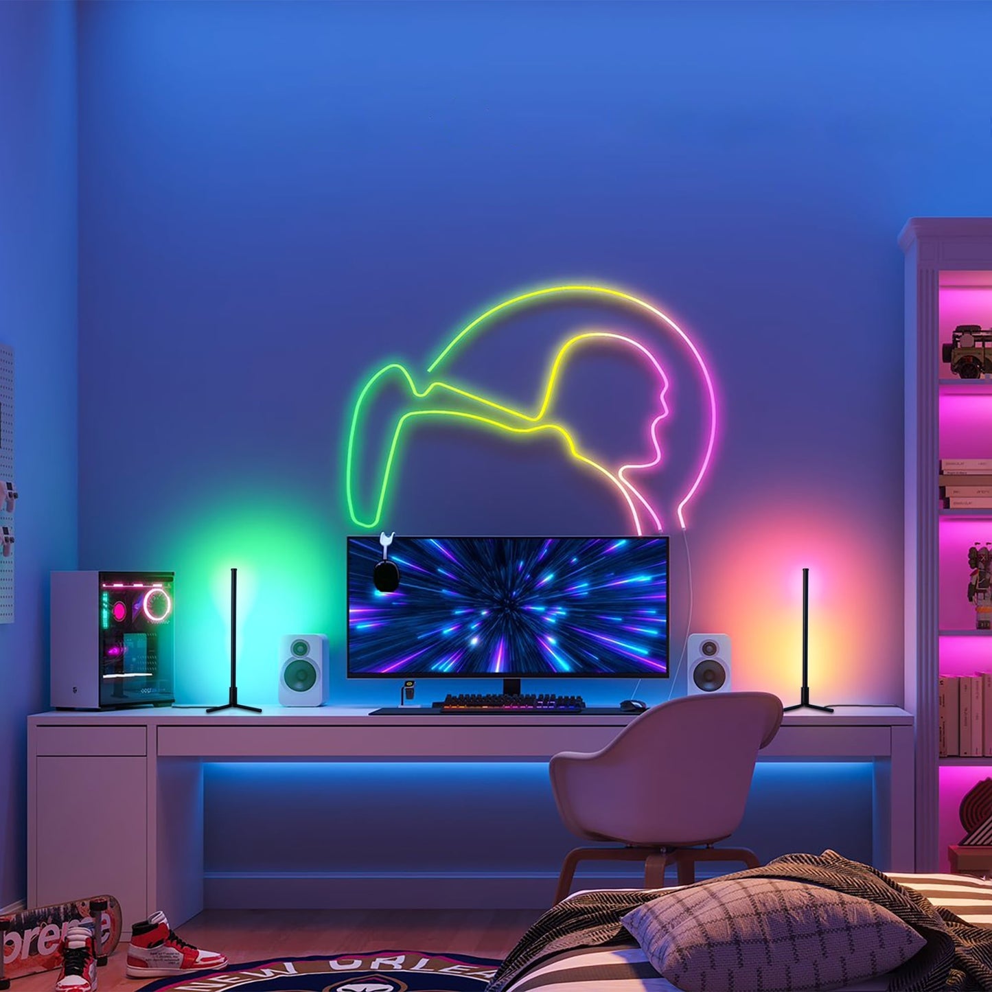 Minimalistische RGBCW LED Schreibtischlampe Nachtlicht