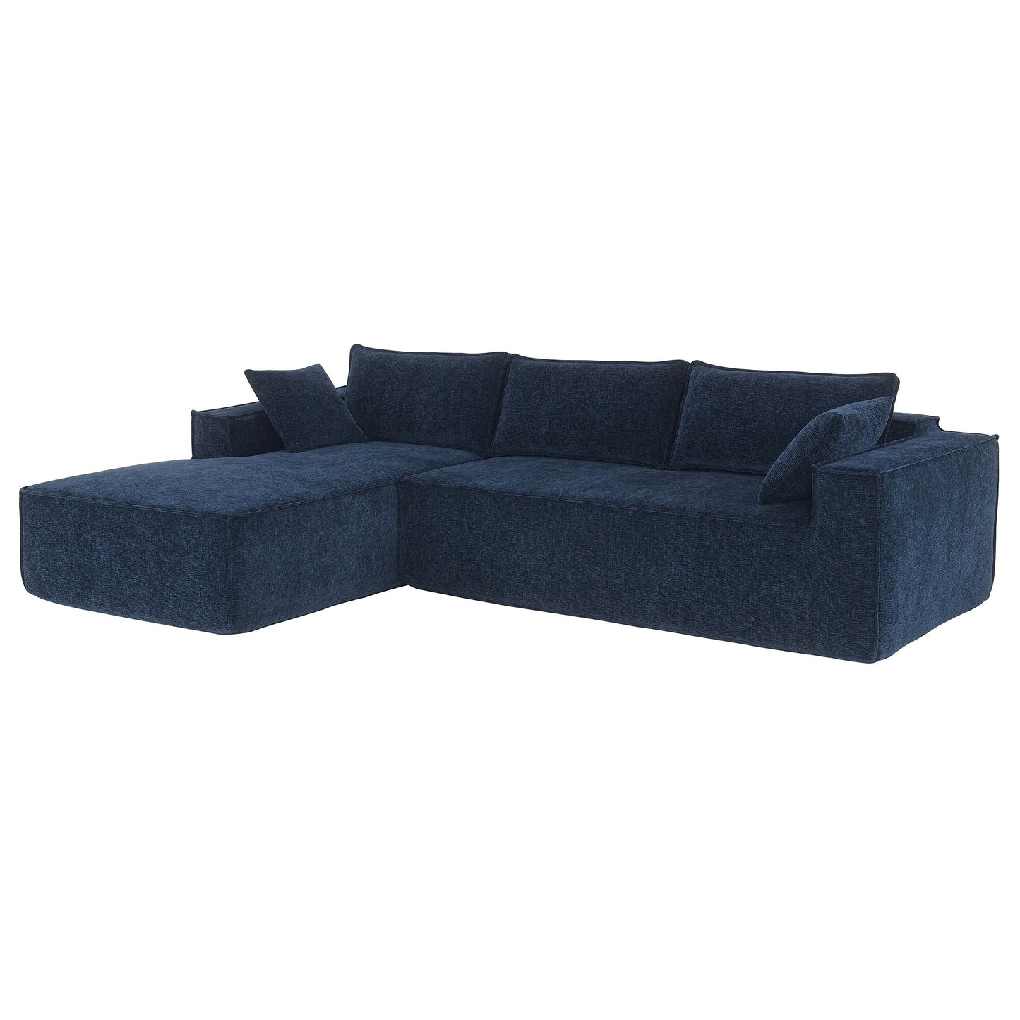 Minimalist Style Modular Sectional Sofa,Wrinkle-Resistant Chenille Couch Set,L-Shaped Compressed Sofa For Living Room