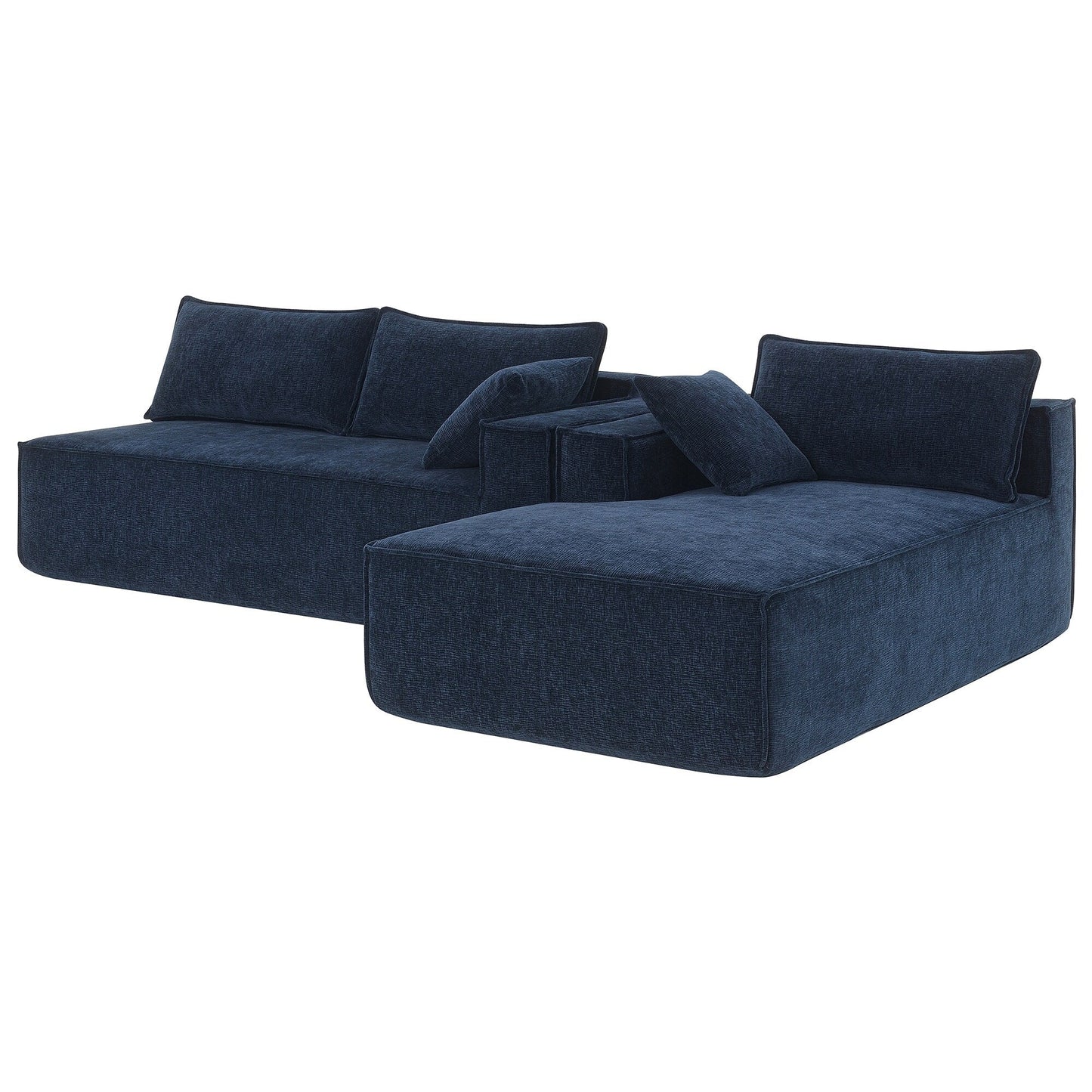 Minimalist Style Modular Sectional Sofa,Wrinkle-Resistant Chenille Couch Set,L-Shaped Compressed Sofa For Living Room