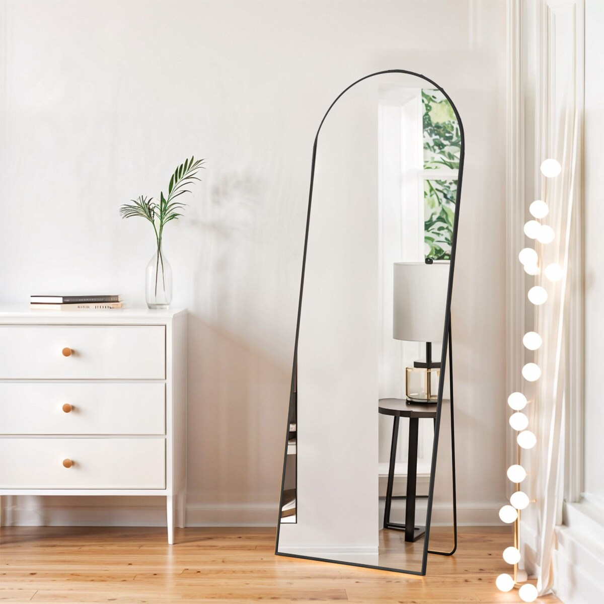 Spiegel Ganzkörper-Wandspiegel mit bruchsicherem Glas, bodenstehend für Schlafzimmer-Garderobe