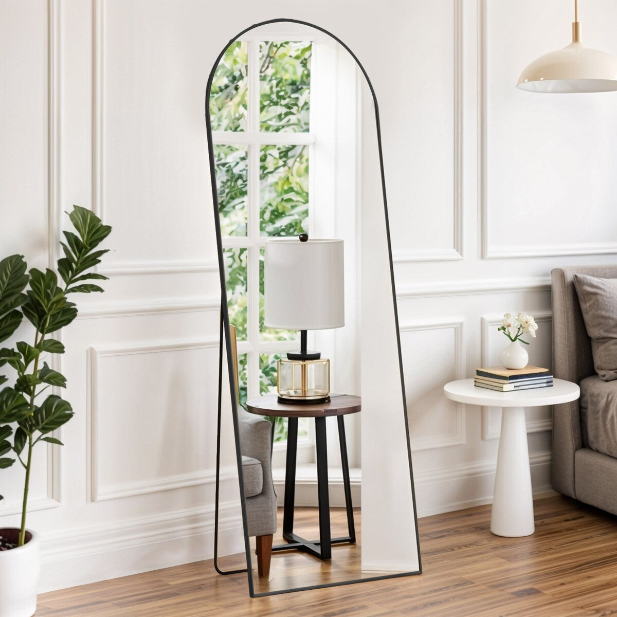 Spiegel Ganzkörper-Wandspiegel mit bruchsicherem Glas, bodenstehend für Schlafzimmer-Garderobe