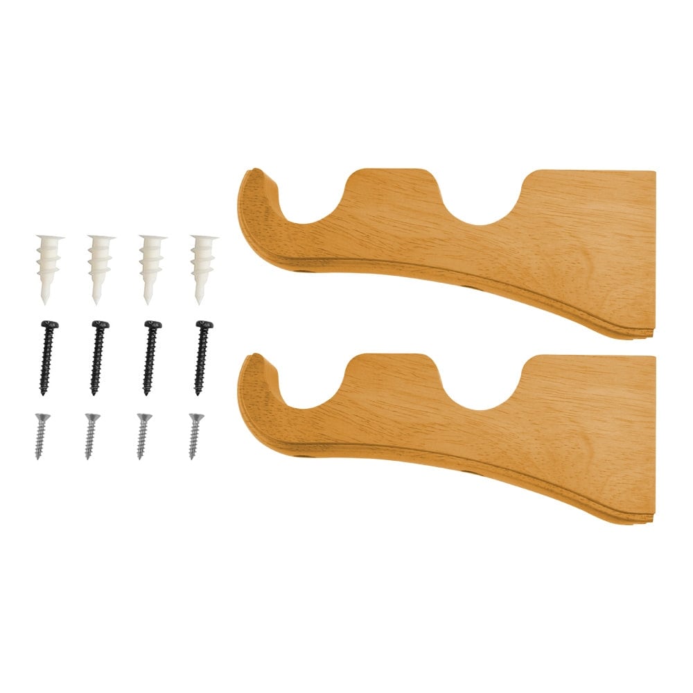Mix & Match Einzel-/Doppel-Gardinenstangenhalterung aus Holz