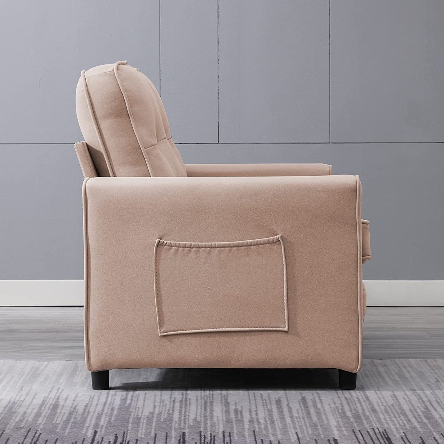 Mixoy Modern Loveseat,3-in-1 Pull Out Sleeper Sofa Bed with Tri-Folding Mattress