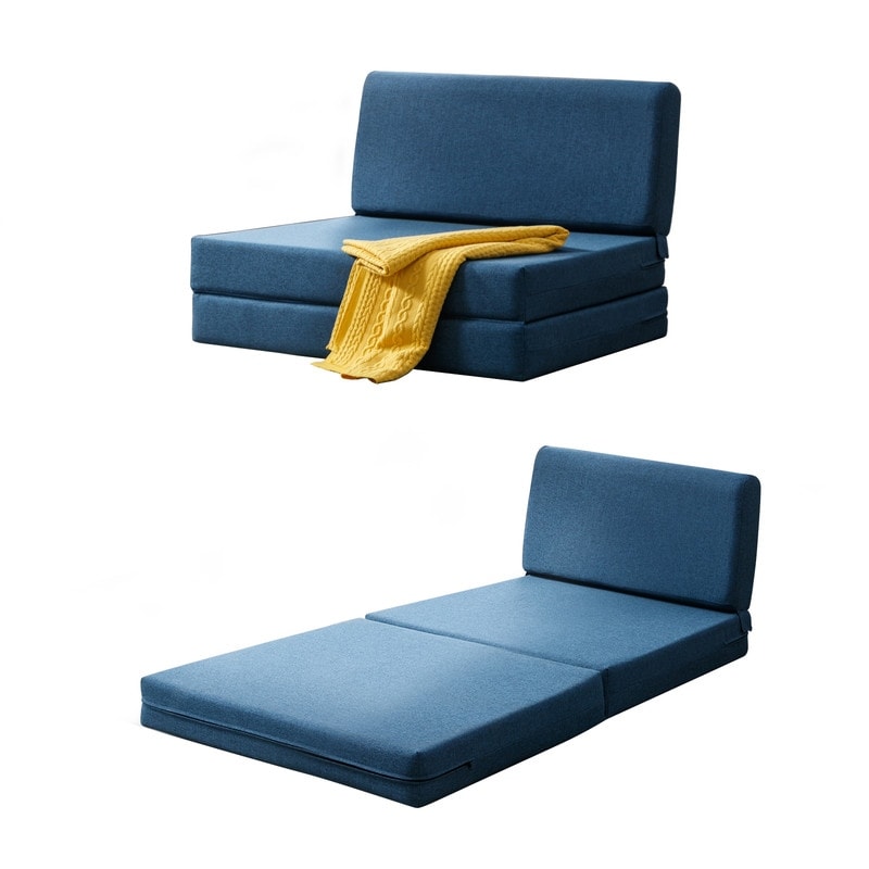 Mixoy Folding Sofa Bed,Fold Down Couch Bed Sleeper Chair Couch for Lounge,Upholstered Convertible Floor Mattress