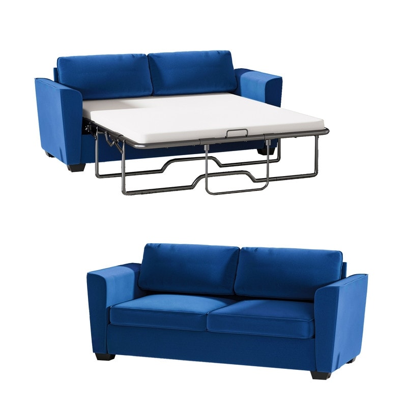 Mixoy Modern Pull Out Sofa Bed,Velvet Sleeper Loveseat Couch Bed