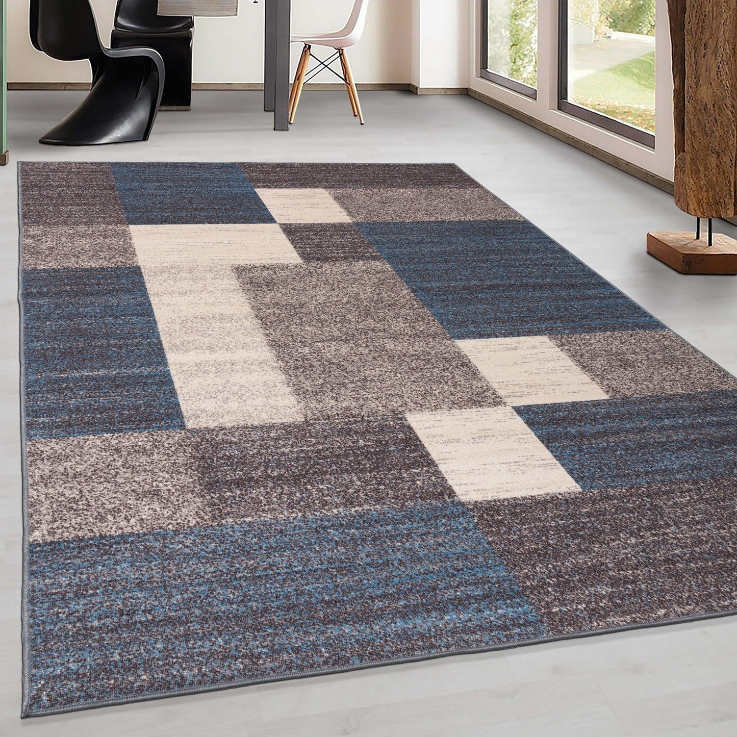 World Rug Gallery Rutschfester Teppich im modernen Boxen-Design