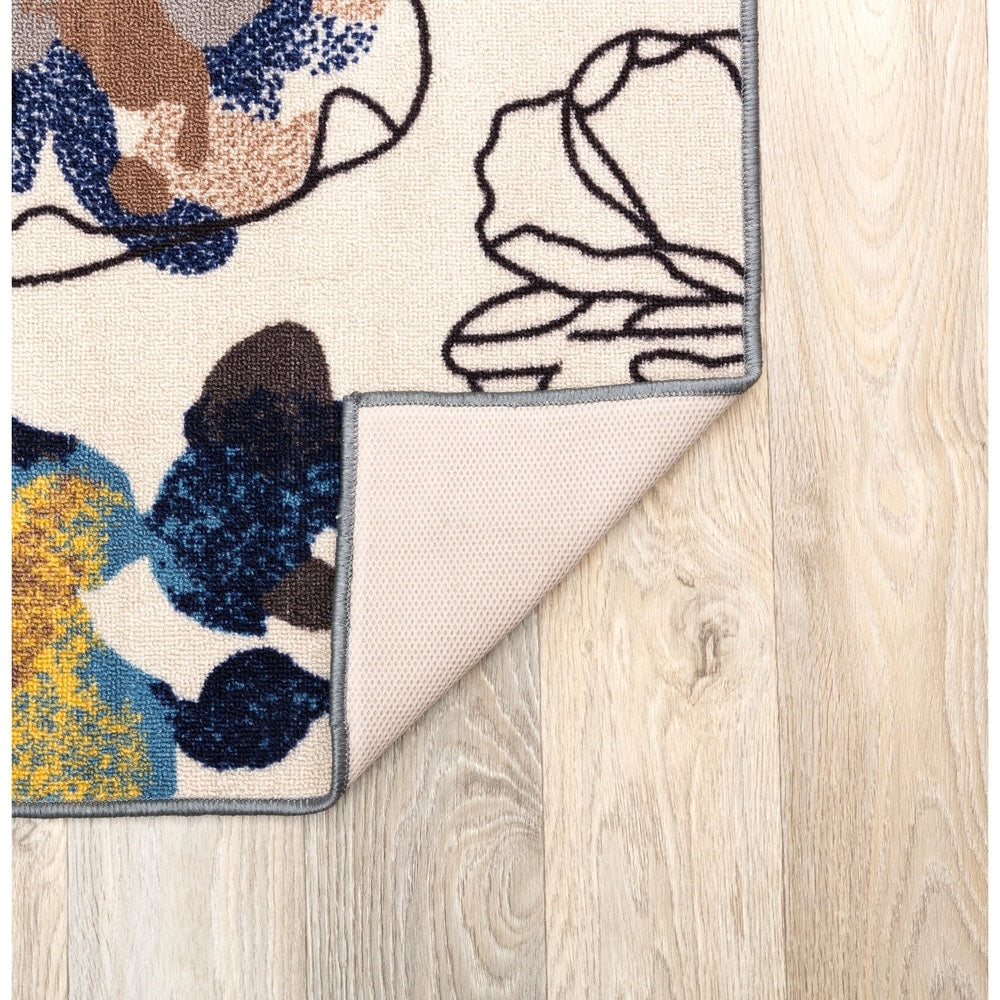 World Rug Gallery Moderner, rutschfester Teppich mit leuchtenden Blumen, mehrfarbig