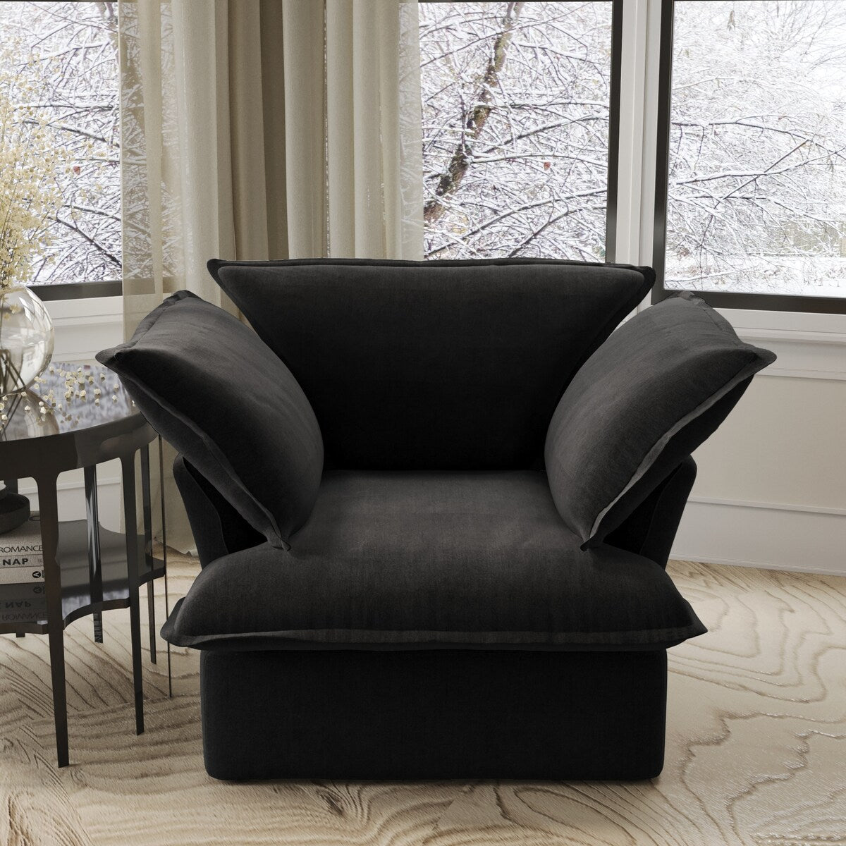 Modern Comfy Cloud Sofa Couch, Minimalist Down-Filled Sectional Sofas Couches, Cushion Covers Removable