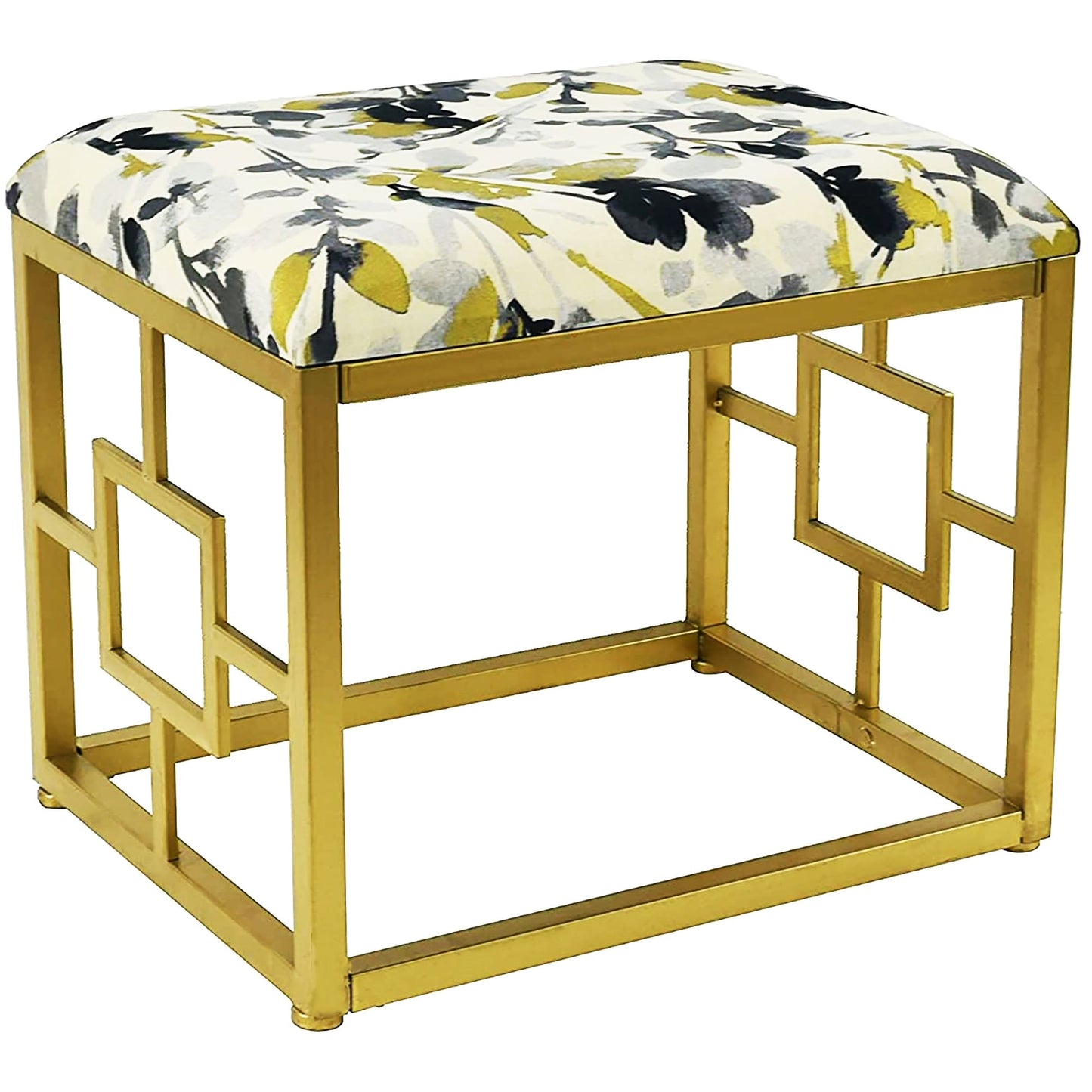 Modern Fabric Upholstered Ottoman with Foam Padding, 20 Wide