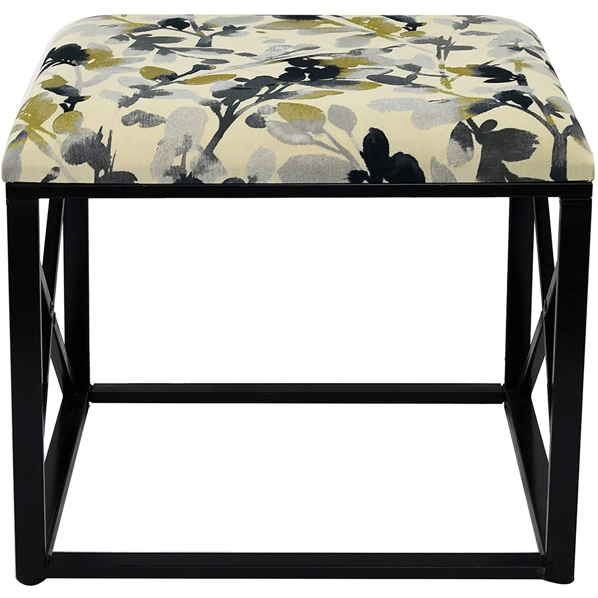 Modern Fabric Upholstered Ottoman with Foam Padding, 22 Wide