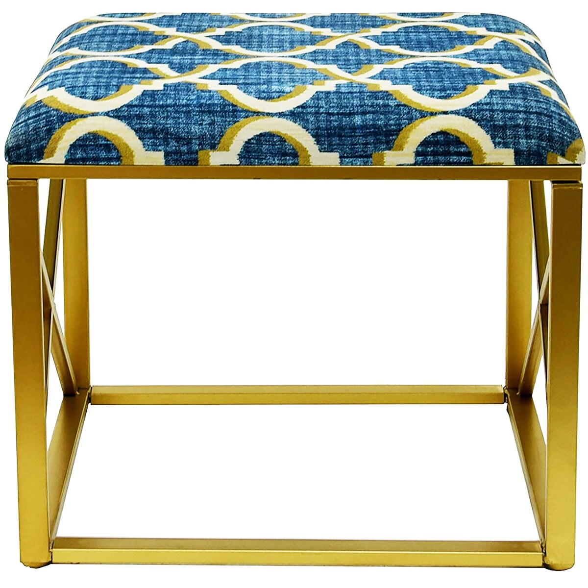 Modern Fabric Upholstered Ottoman with Foam Padding, 22 Wide
