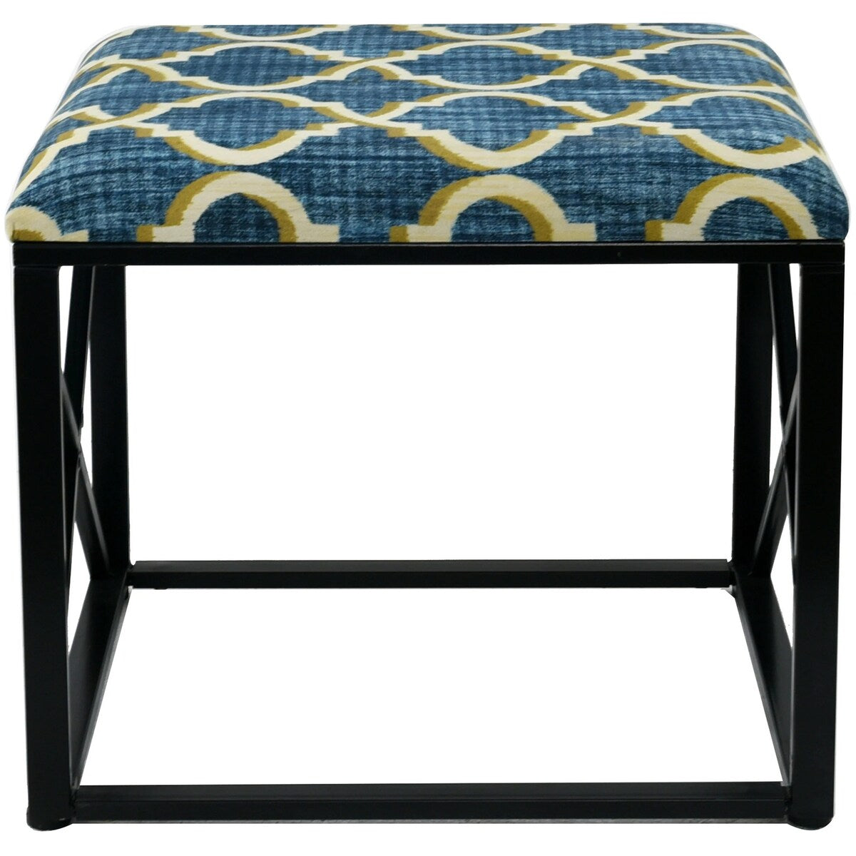 Modern Fabric Upholstered Ottoman with Foam Padding, 22 Wide