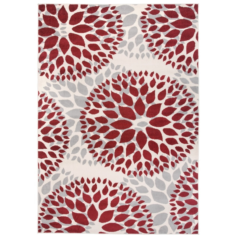 World Rug Gallery Moderner Teppich mit floralen Kreisen