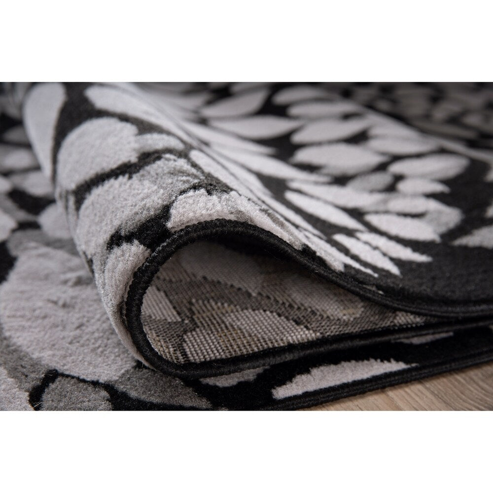 World Rug Gallery Moderner Teppich mit floralen Kreisen