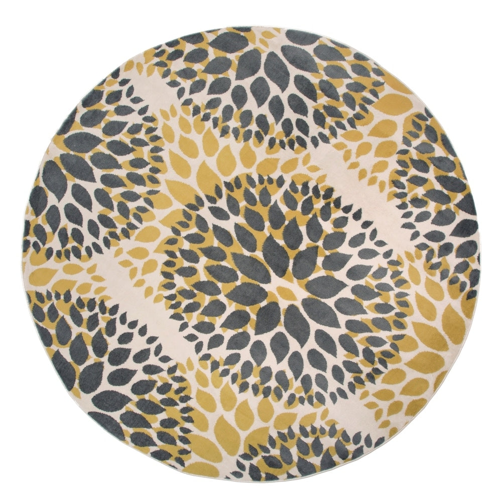 World Rug Gallery Moderner Teppich mit floralen Kreisen
