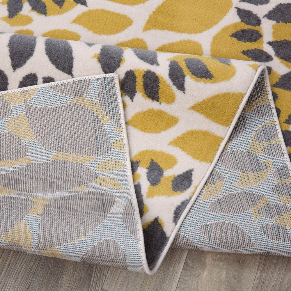 World Rug Gallery Moderner Teppich mit floralen Kreisen