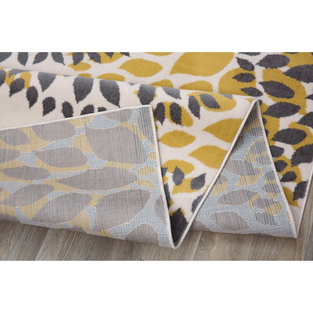 World Rug Gallery Moderner Teppich mit floralen Kreisen