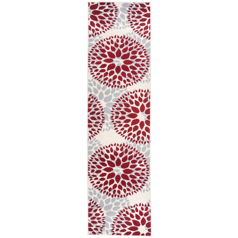 World Rug Gallery Moderner Teppich mit floralen Kreisen