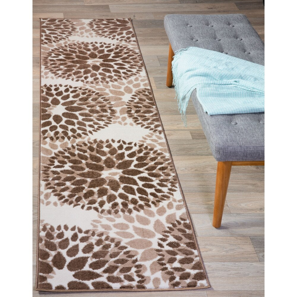 World Rug Gallery Moderner Teppich mit floralen Kreisen