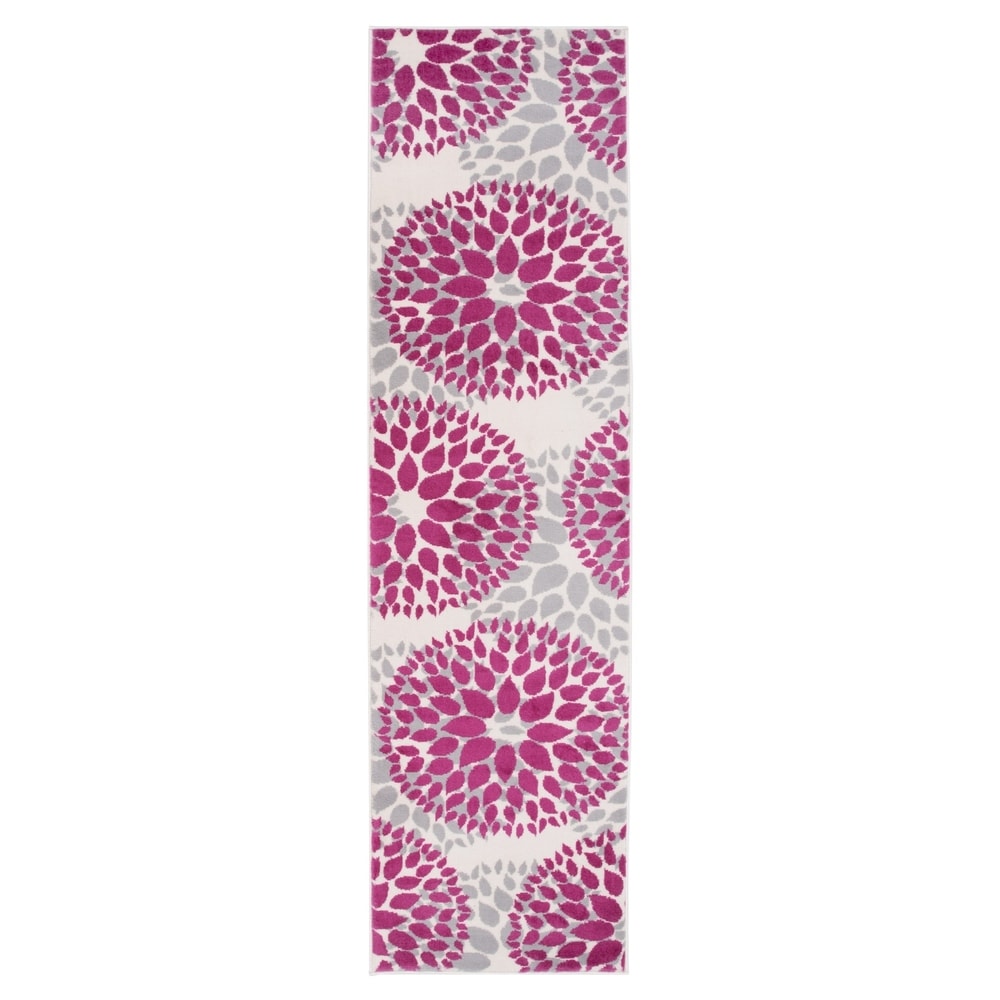 World Rug Gallery Moderner Teppich mit floralen Kreisen