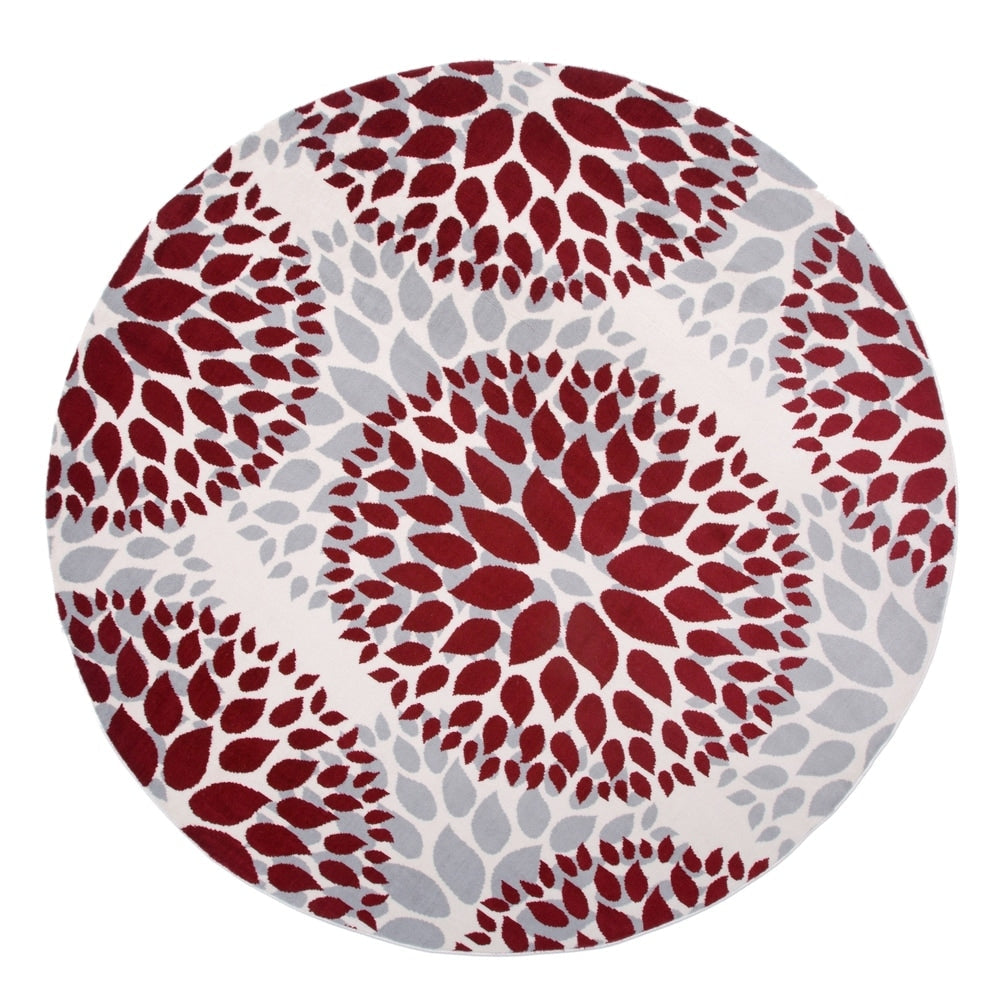 World Rug Gallery Moderner Teppich mit floralen Kreisen
